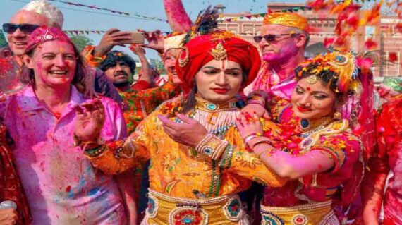 Holi celebration in Agra